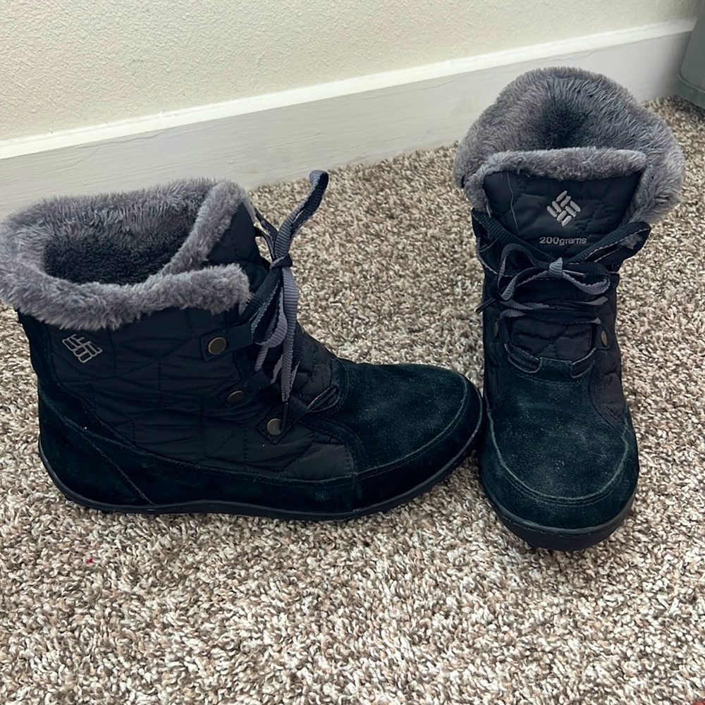 EUC Columbia 200 Gram Thermal Reflective Omni Heat Tech Suede Nylon Boots